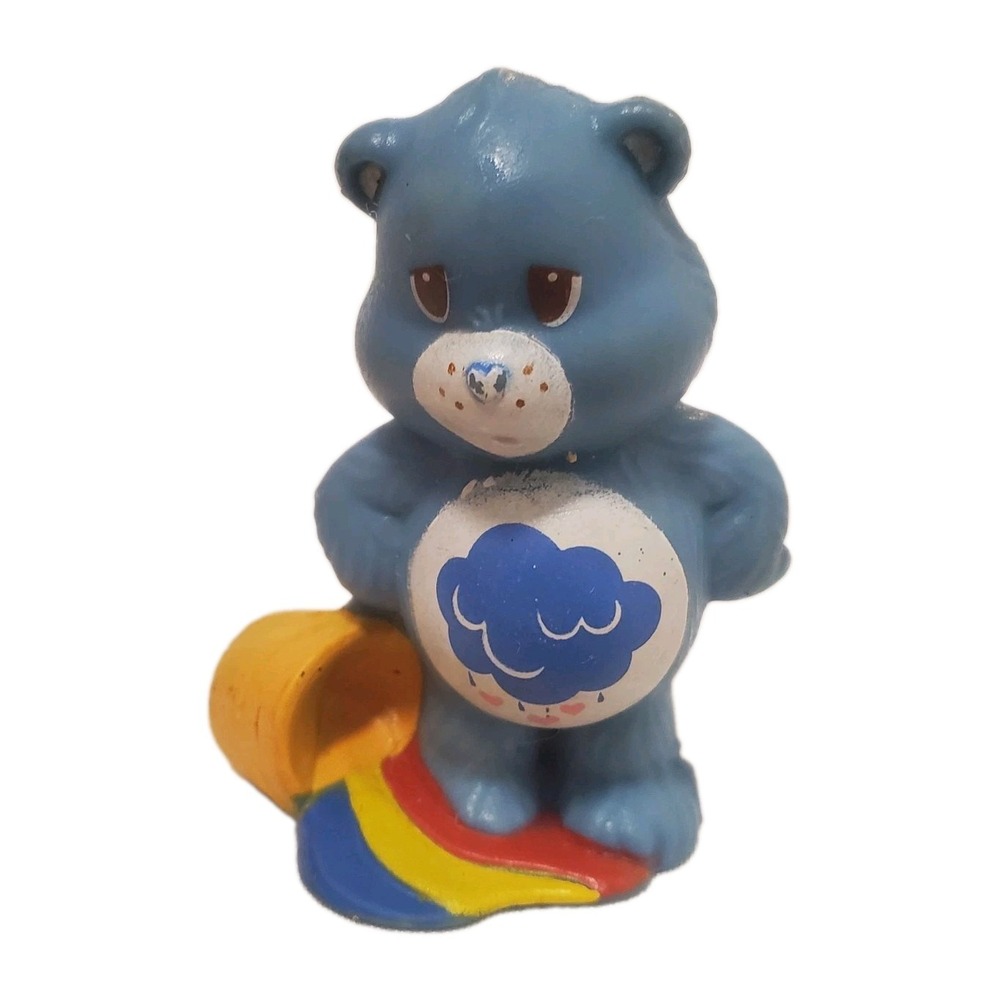 Grumpy Bear Care Bear American Greetings Vintage PVC Figure Rainbow